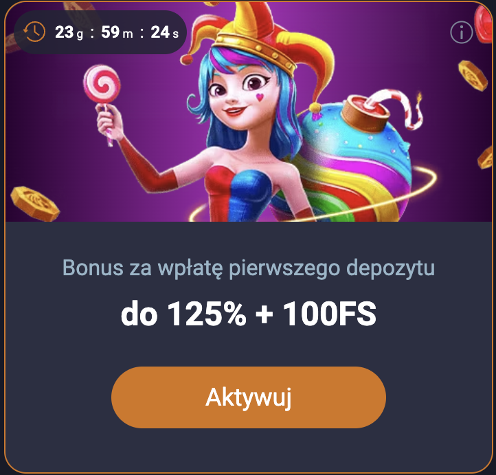 Bonus za wptate pierwszego depozytu